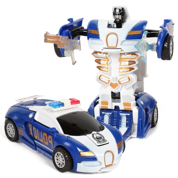 Leketøybil Mini transformerende leketøyrobot (Bugatti-blå)