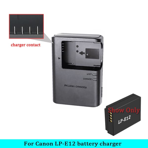 Oplader til Canon EOS M1 M2 M100 M200 100D LC-E12E Batteri