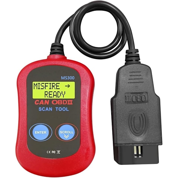 Bil OBD2 Scanner Kodläsare, CAN Diagnostikverktyg för Alla OBD II Protokollfordon Efter 1996