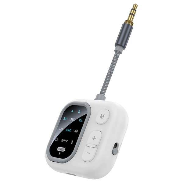 Bluetooth-sändare Smart Digital Display Bluetooth 5.4 Mottagaradapter Lämplig För TV Bil Hem Stereosystem