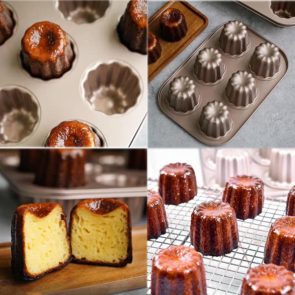 Kageform Kulstofstål non-stick canelé forme