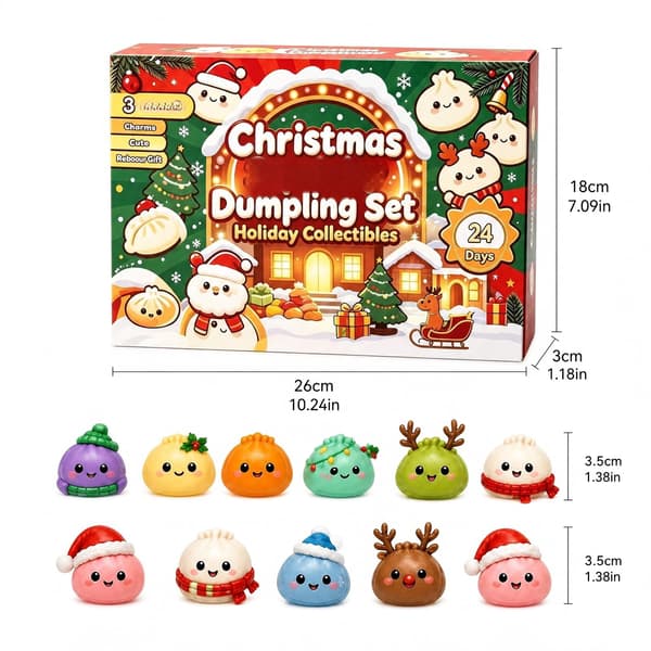 Adventskalender 2026, 24 dagars överraskande Squishies-leksaker, julklappar
