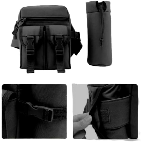 Mavetaske med vandflaskeholder til vandreture (Jungle camouflage)