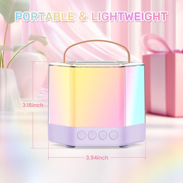 Mini Karaoke-laite lapsille, Bluetooth-kaiutin 1 mikrofonilla (Violetti)