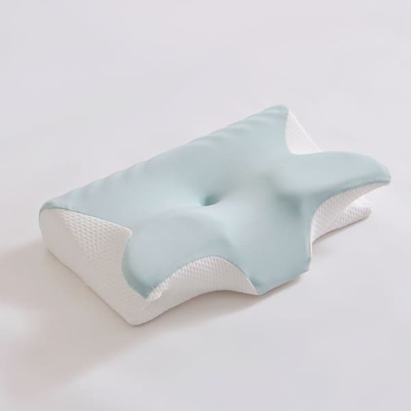 Viskoelastisk nackkudde, Ergonomisk Ice Silk Memory Foam som lindrar nacksmärta (grön)