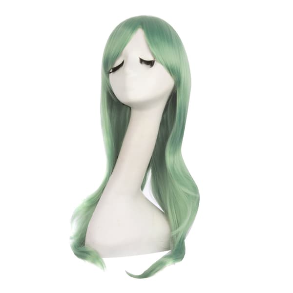 Peruukki Anime pitkä kihara peruukki 70CM (harmaa vihreä)