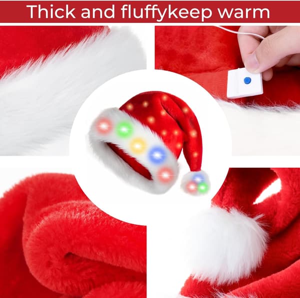 Julehat, Lysende julehat Voksen plys julehat