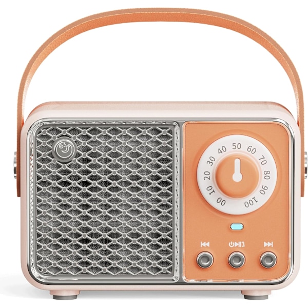 Bærbar trådløs Bluetooth-høyttaler Støtter TF-kort/Aux Oransje