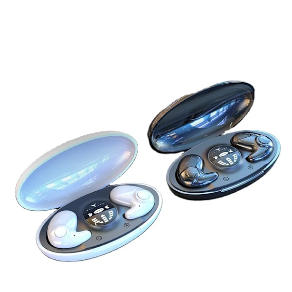 True Wireless Bluetooth Hörlurar MD538 Smart Brusreducering LED-Display för iPhone Android Svart