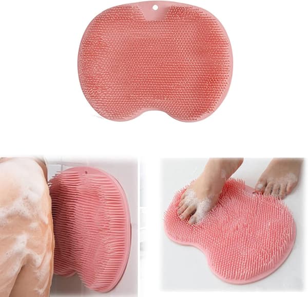 Anti-slip Brusefodsskrubber Massager (Pink)
