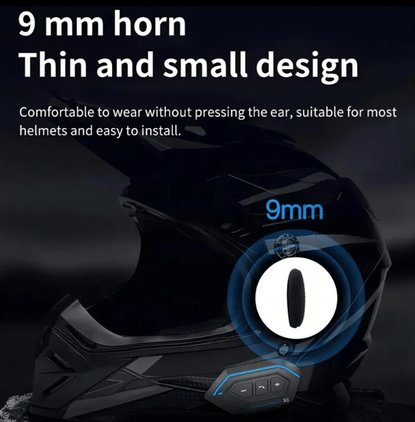 Motorcykel Intercom Headset X6 Sort