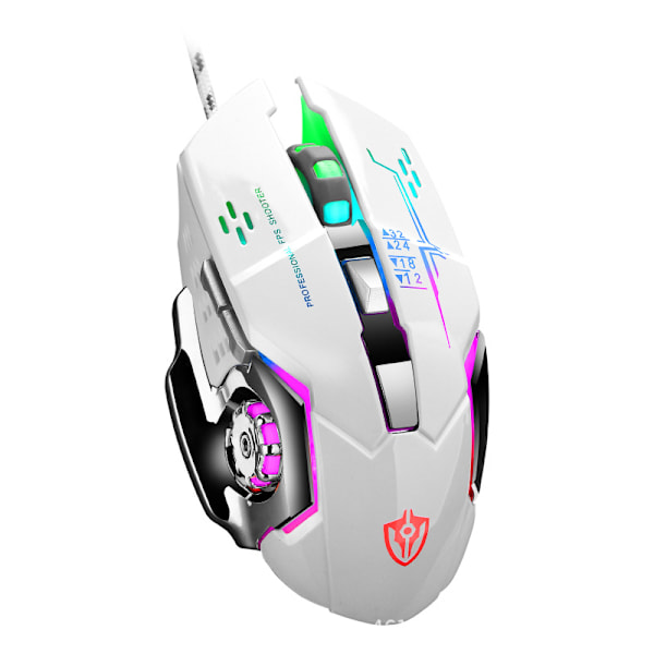 x7 Kablet Gaming Mus USB rgb Gaming Mus - Hvid