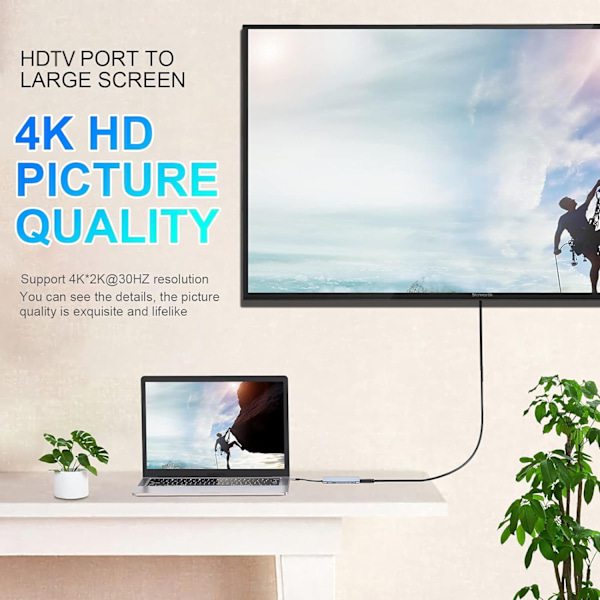 11 i 1 USB-C Hub Adapter 100 Mbps RJ45 Ethernet SD/TF Kortlæser til MacBook Pro Air
