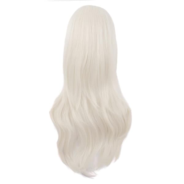 Peruukki Anime pitkä kihara peruukki 70CM (Platinanvaalea)