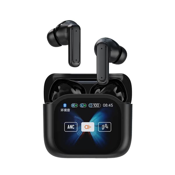 Ægte trådløse Bluetooth hovedtelefoner BY16 Støjreducerende Bluetooth Smart Touch Screen Sort