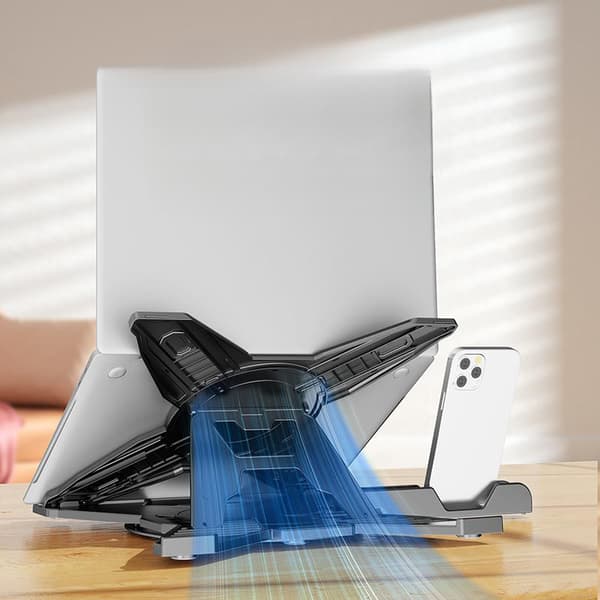Laptop stand Justerbar Højde 360° Roterende Base Sort