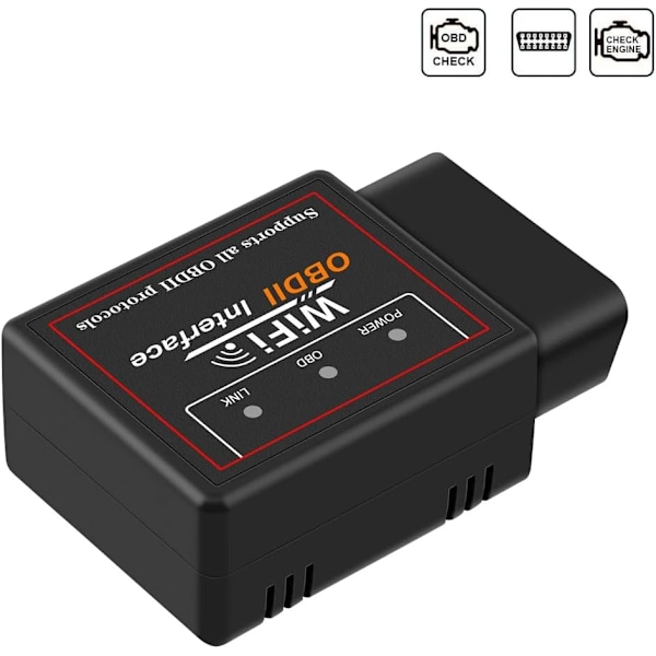 V1.5 WIFI Scanner Auto OBDII Diagnostisk Værktøj Kode Læser til Android IOS Windows