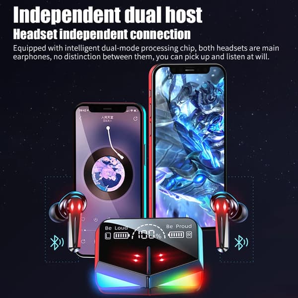 True Wireless Bluetooth Hörlurar M28 TWS HiFi Stereo Touch Brusreducering Svart