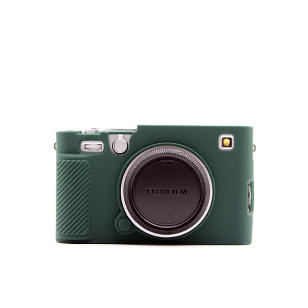 Etui til FUJIFILM X-E5 Lychee-mønster silikon kameratilbehør (Dark green)