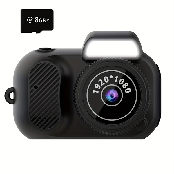 Digitalt Kamera Mini Bærbart Kamera Hd 1080P Med 8 Gb