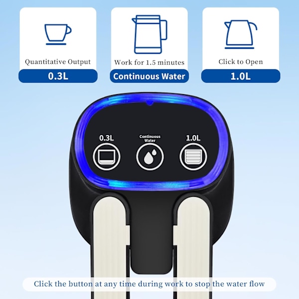 Automaattinen vesipullopumppu 5 gallonan pullolle, USB-lataus, kannettava sähköinen vedenannostelupumppu, valkoinen