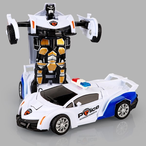 Leketøybil Mini Rambo Transformasjonsrobot er (Hvit)