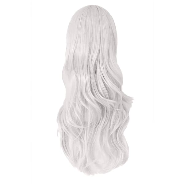 Peruk Anime lång lockig peruk 70CM (Silvergrå)