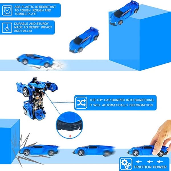 Legetøjsbil Mini Rambo Transformationsrobot er (sort)