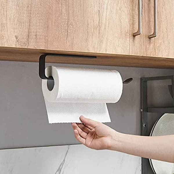 Seinään asennettava WC-paperiteline (musta)