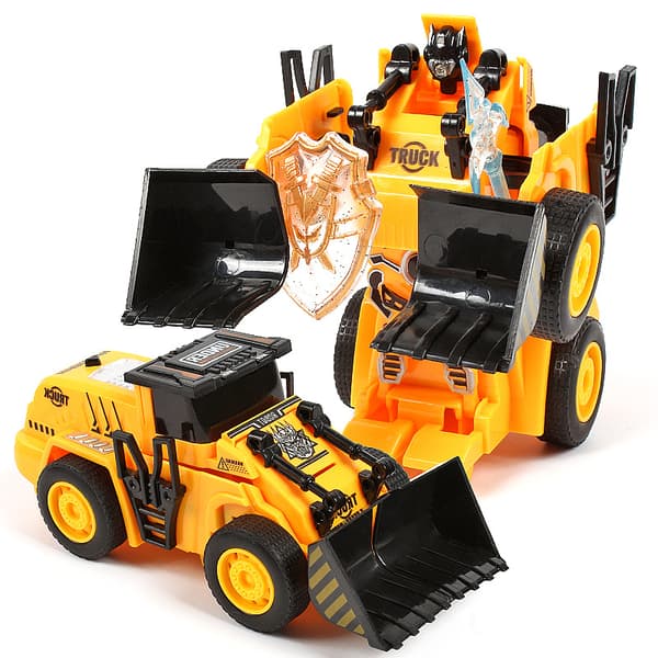 Leketøybil Mini transformerbar lekebot (bulldozer)