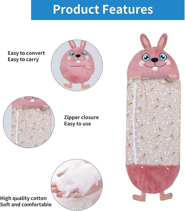 Sovepose Gopher 2 i 1 sparkesikker tegneseriedyne (160×60 cm)