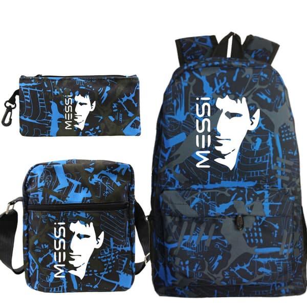 Lionel Messi Student Ryggsäck 3-Delars Set 3
