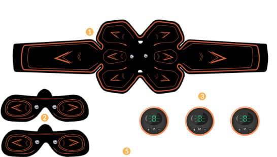 Smart Ems Muskelstimulator Pilbelte Display