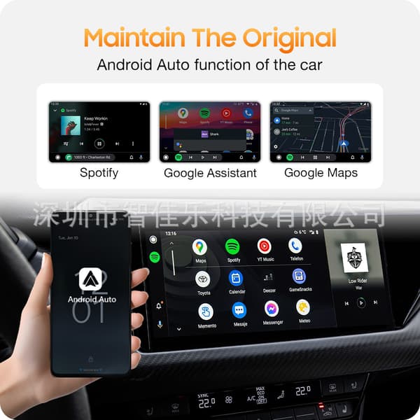 Bil Kablet Til Trådløs To-I-En Smart Modul Carplay Android Auto Bil Sammenkoblingsboks