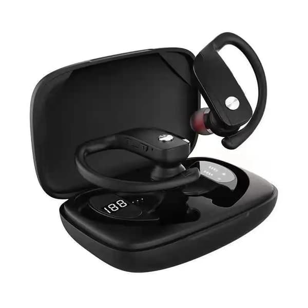 Ægte trådløse Bluetooth hovedtelefoner TWS T16 5.1 HIFI touch low latency mode SORT