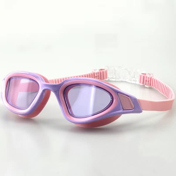 Uimalasit, teräväpiirtolasit, silikoni (violetti-pinkki)