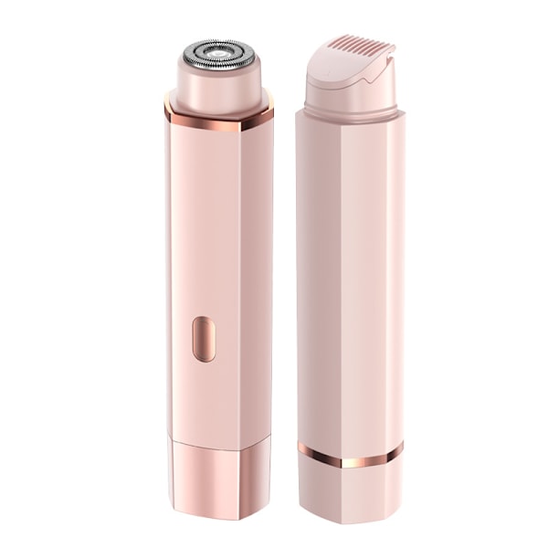 Naisten sähköinen parranajokone, 2 in 1 kivuton karvanpoisto, USB-lataus pinkki