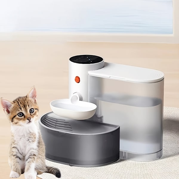 Smart Katt Vattenfontän, USB Uppladdningsbar Automatisk Husdjursdricksfontän