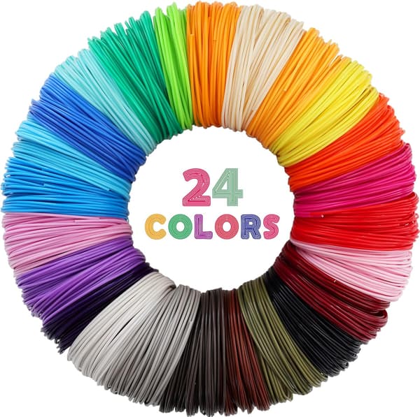 1,75 mm 3D Pen PLA-filament (3 meter x 24 farver)