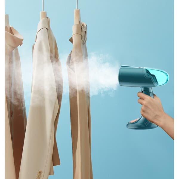 Dampstrygejern, tøjdamper, foldbart design, 128 ml kapacitet (sort)