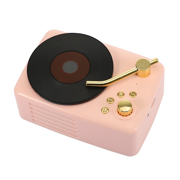 Mini Bærbar Bluetooth Stereo Høyttaler Rosa