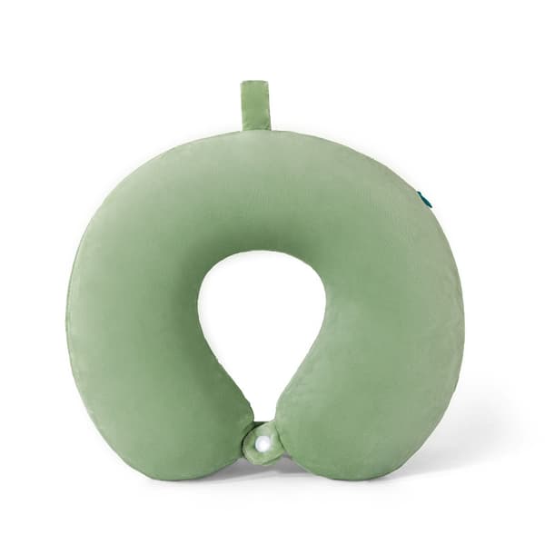 Nackkudde Memory Foam Portabel U-formad Resekudde Cervical Support Kudde (Grön)
