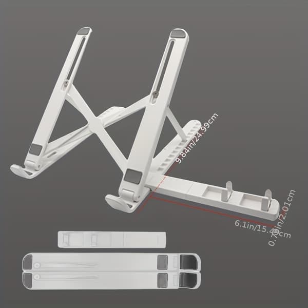 Laptop stand Justerbar højde foldbar (sort)