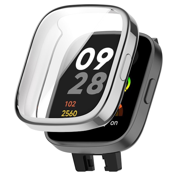 Lämplig för Redmi Watch3 Skyddsfodral Silver
