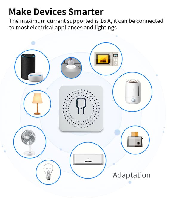 Intelligent switch WIFI kan fjernstyres via APP, timerfunktion