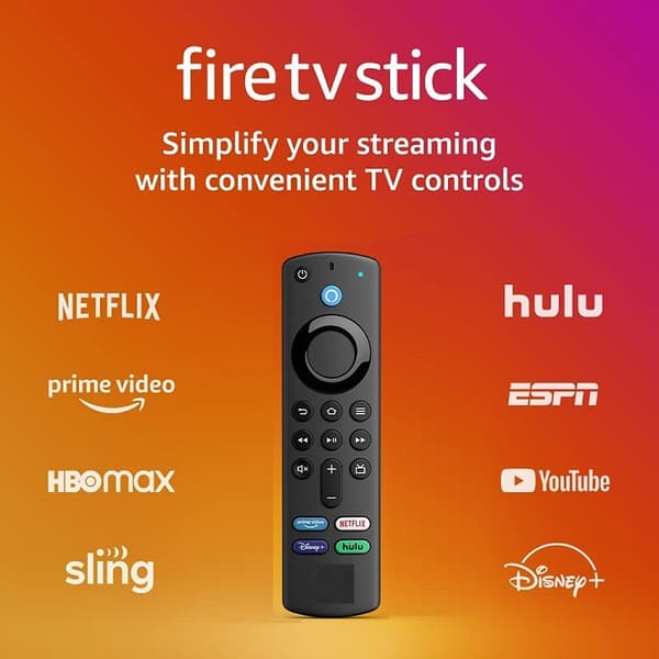 Erstatningsfjernkontroll for Amazon Fire TV Stick 4K 3. generasjon