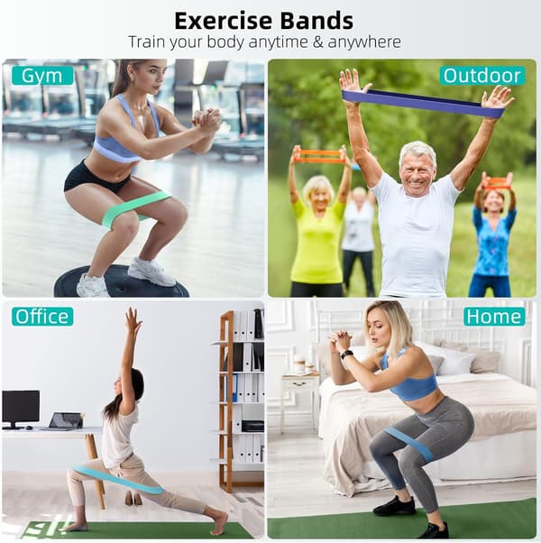 Modstandsbånd til Pilates, yoga, ben-, balde- og armøvelser (grå)