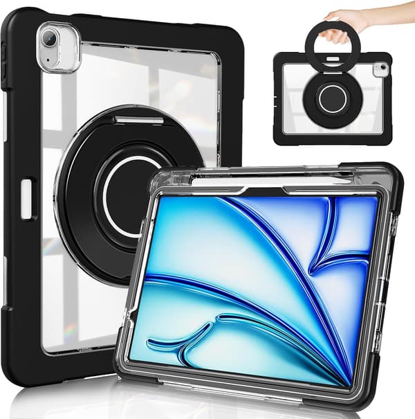 Etui til iPad 10.2 med penneholder (sort)