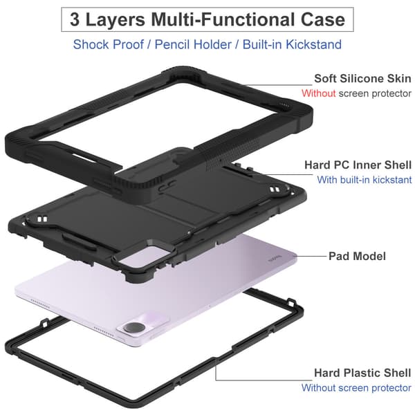 Etui til Xiaomi Pad 6 11-tommer Sort