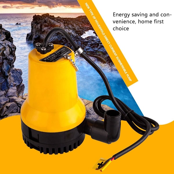 Aurinkosähköinen uppopumppu DC 24V (60W, 2.5A) 4.35m³/H vedenkierto kastelu suihkulähde (keltainen)